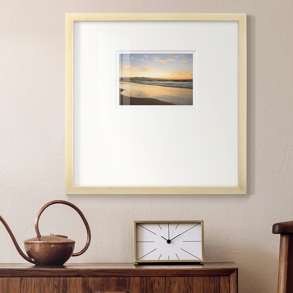 Peaceful Shore Premium Framed Print Double Matboard