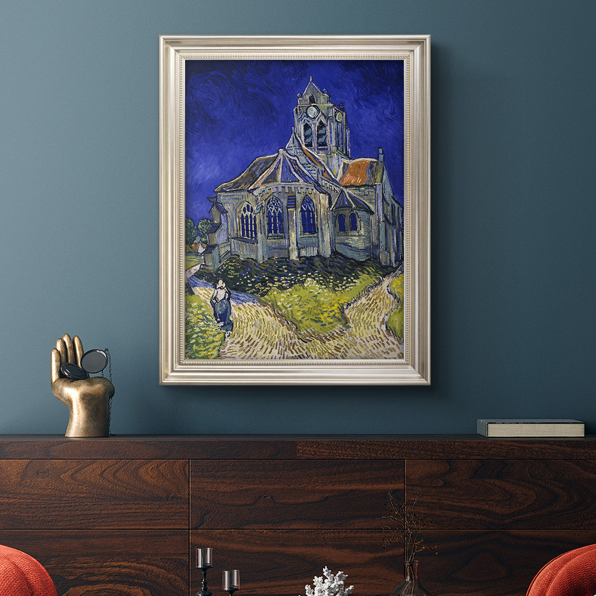 The Church at Auvers - Ornate Framed Canvas Print
