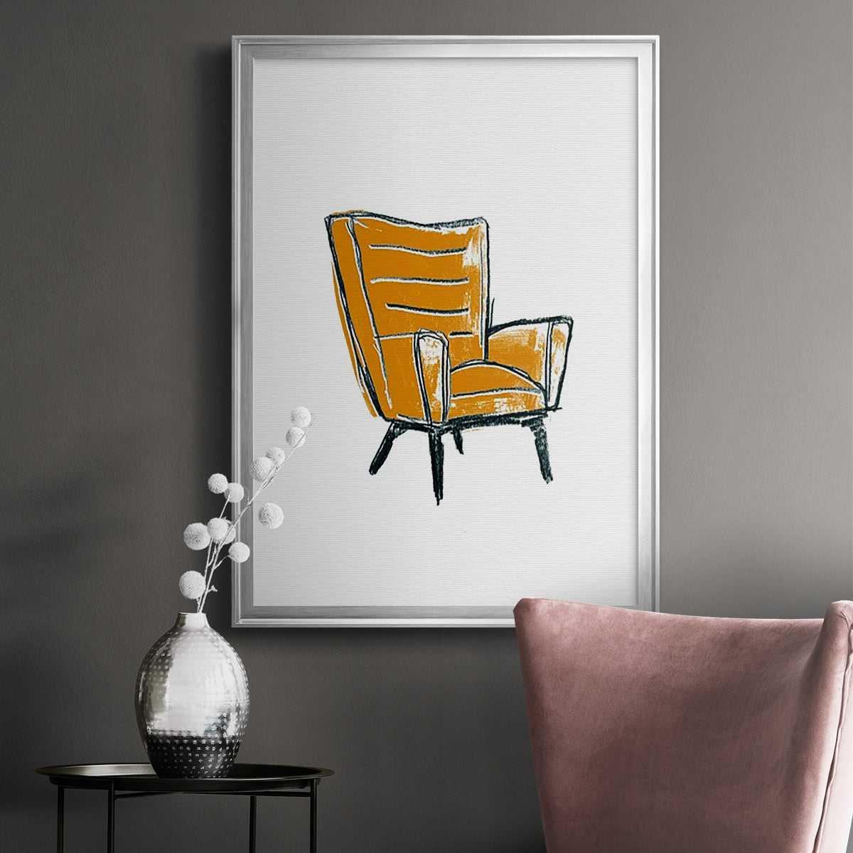 Take a Seat III - Modern Framed Canvas Print