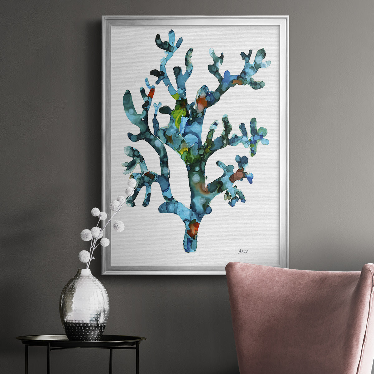 Sea Coral I - Modern Framed Canvas Print