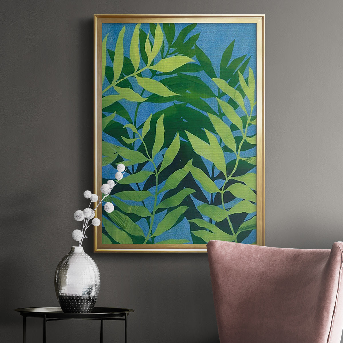 Ocean Vines I - Modern Framed Canvas Print