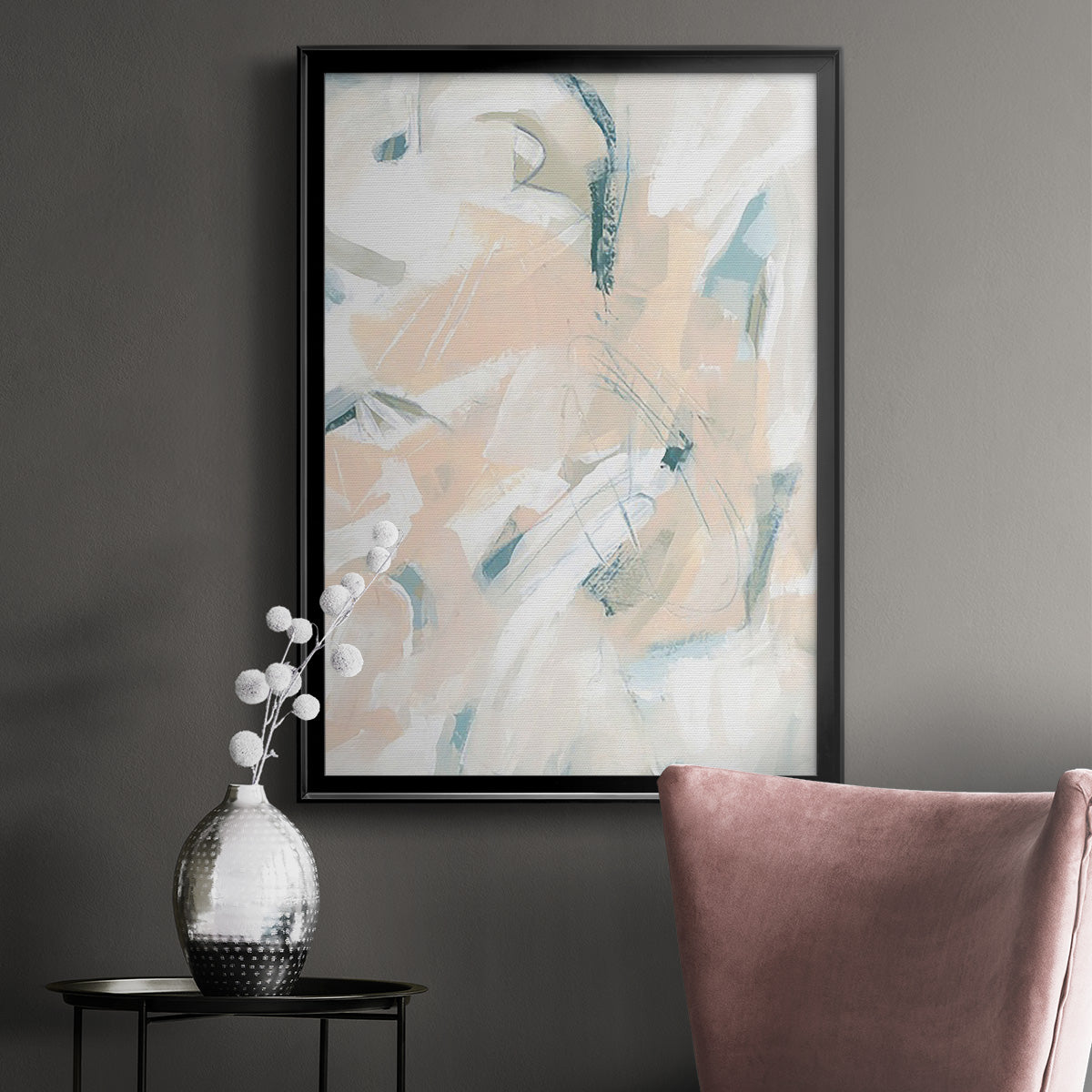 Sandstone Engraving II - Modern Framed Canvas Print