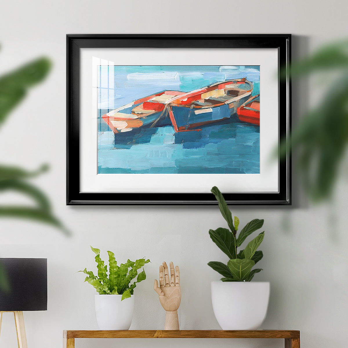 Primary Boats I Premium Framed Print - Ready to Hang