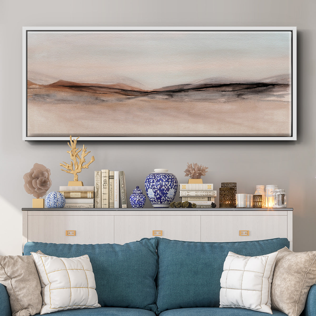 Near Frost Valley - Floater Framed Canvas Print