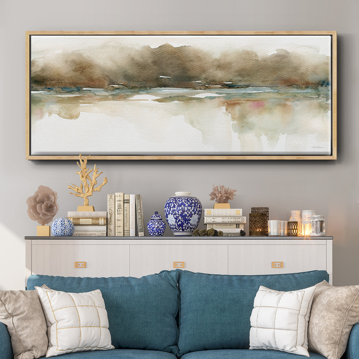 Softer Reflections - Floater Framed Canvas Print