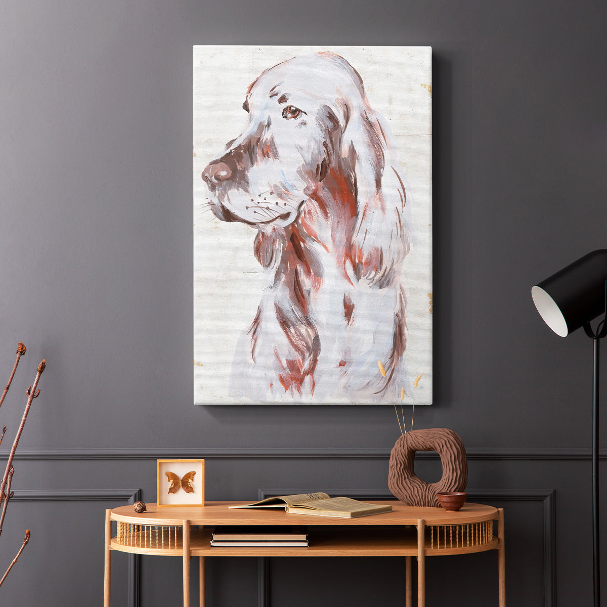 Sitting Dog III - Canvas Art Print