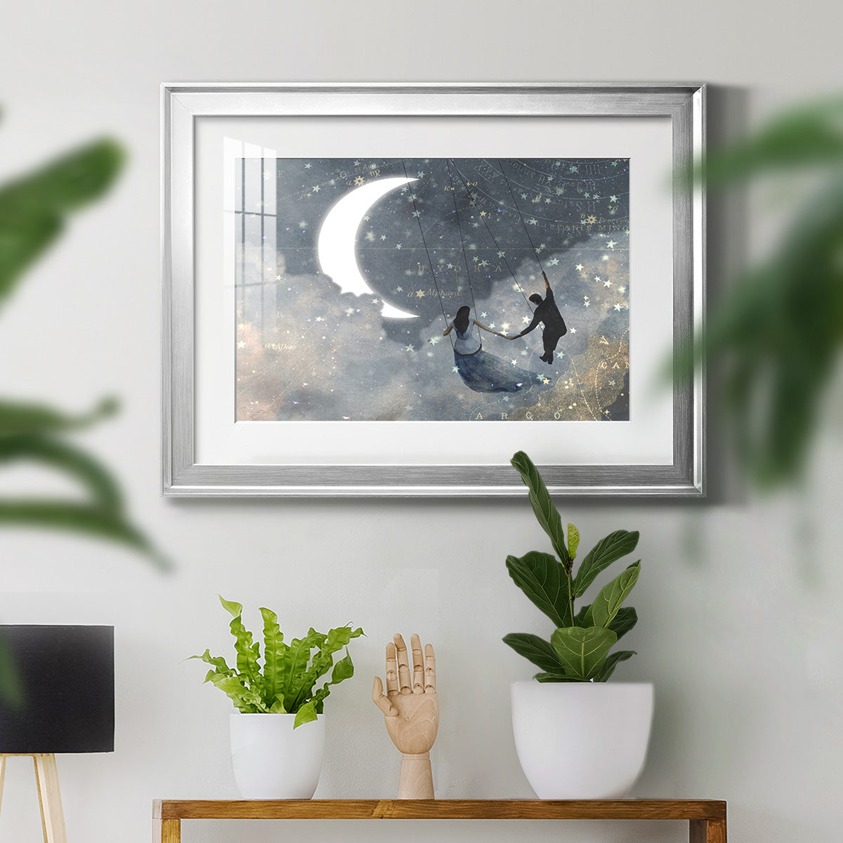 Celestial Love I - Modern Framed Art Print