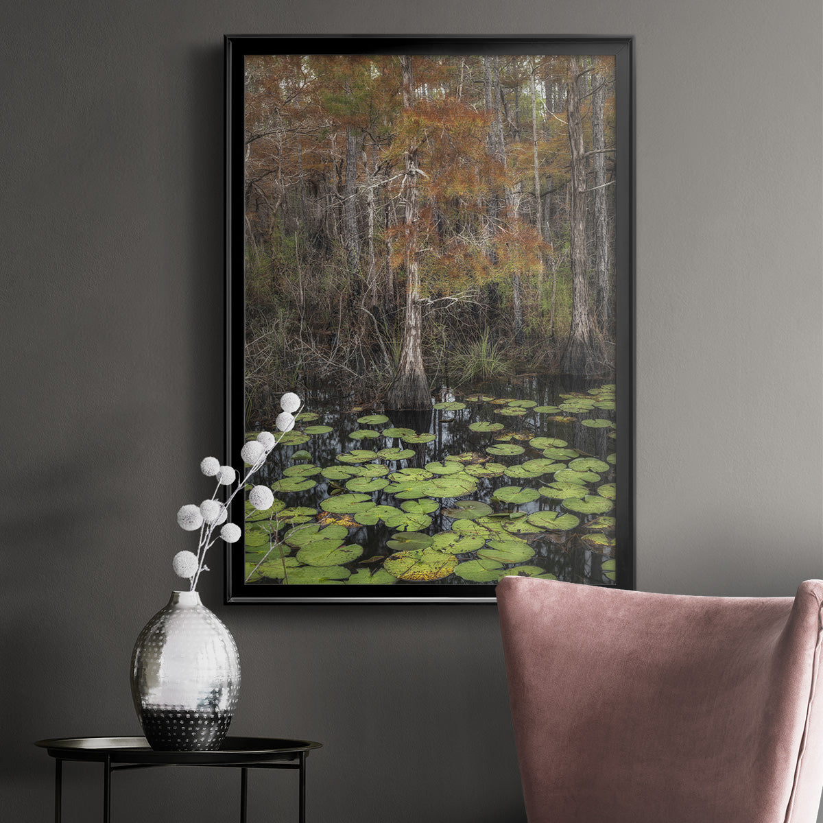 Black Water I - Modern Framed Canvas Print