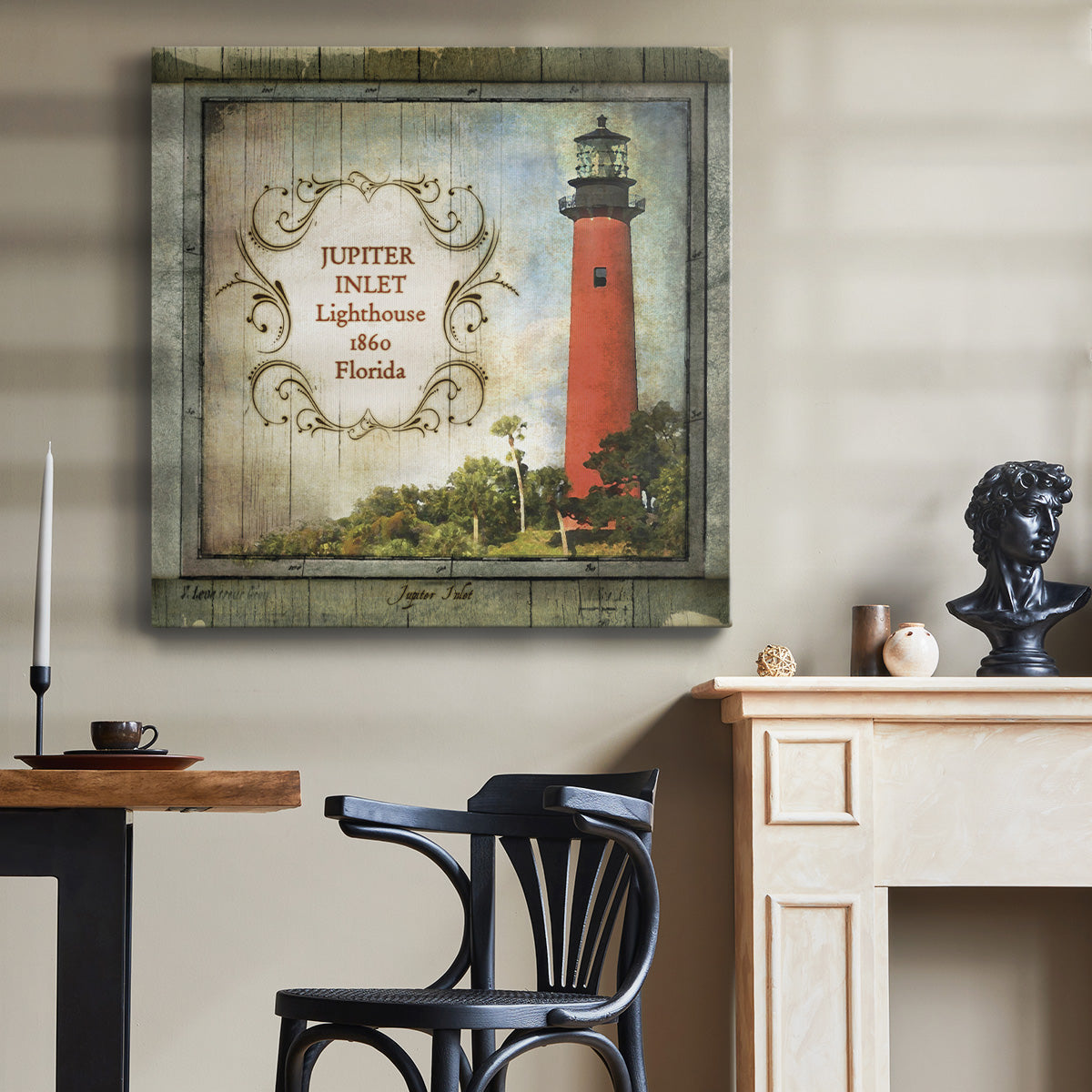 Florida Lighthouse V-Premium Gallery Wrapped Canvas - Ready to Hang