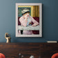 Impressionist portrait scene with plum brandy by Édouard Manet in an ornate weathered white frame displayed in a dark-toned interior setting.