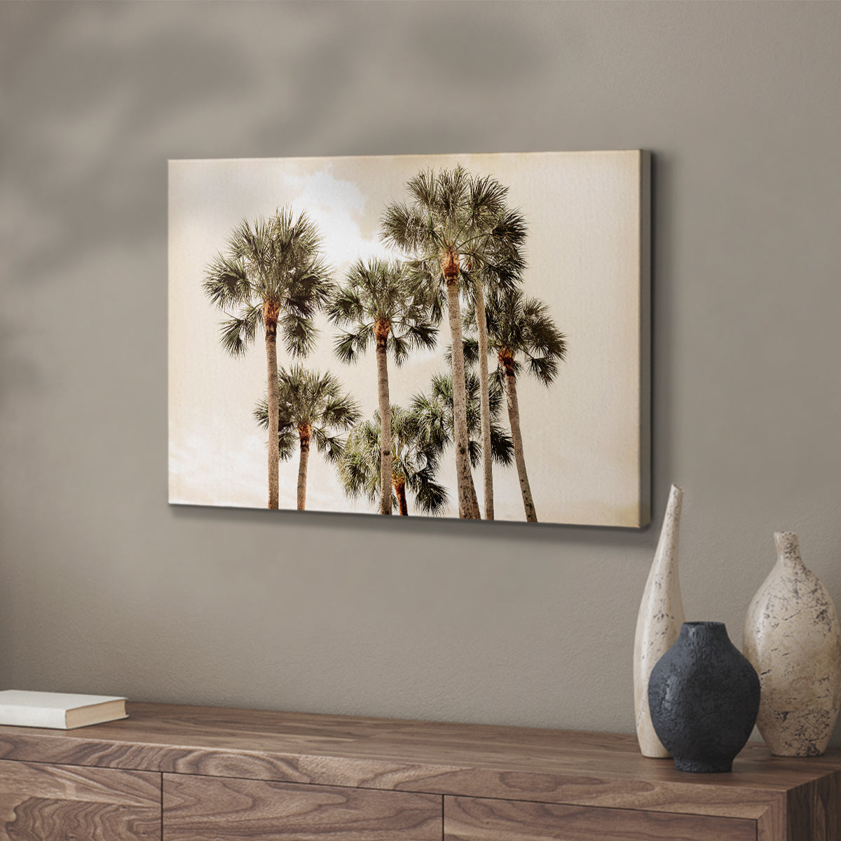 Blushing Palms - Canvas Art Print