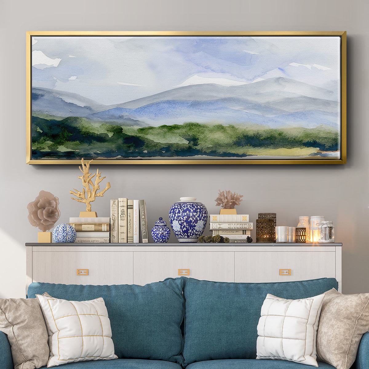 Blue Ridge II - Floater Framed Canvas Print