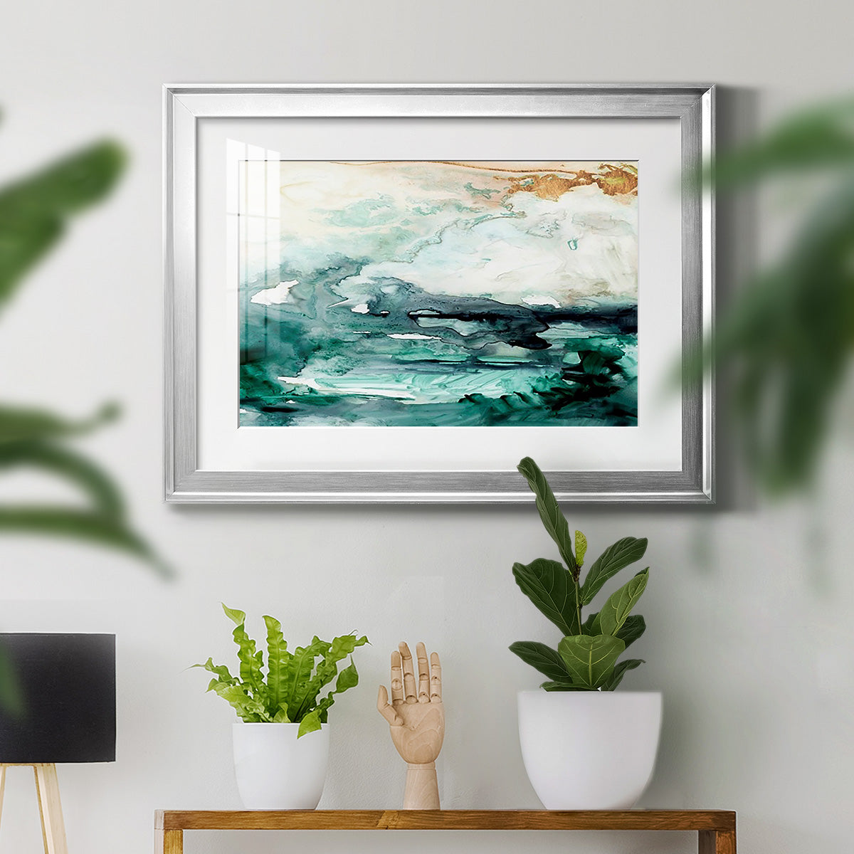Sea Foam Flow I - Modern Framed Art Print