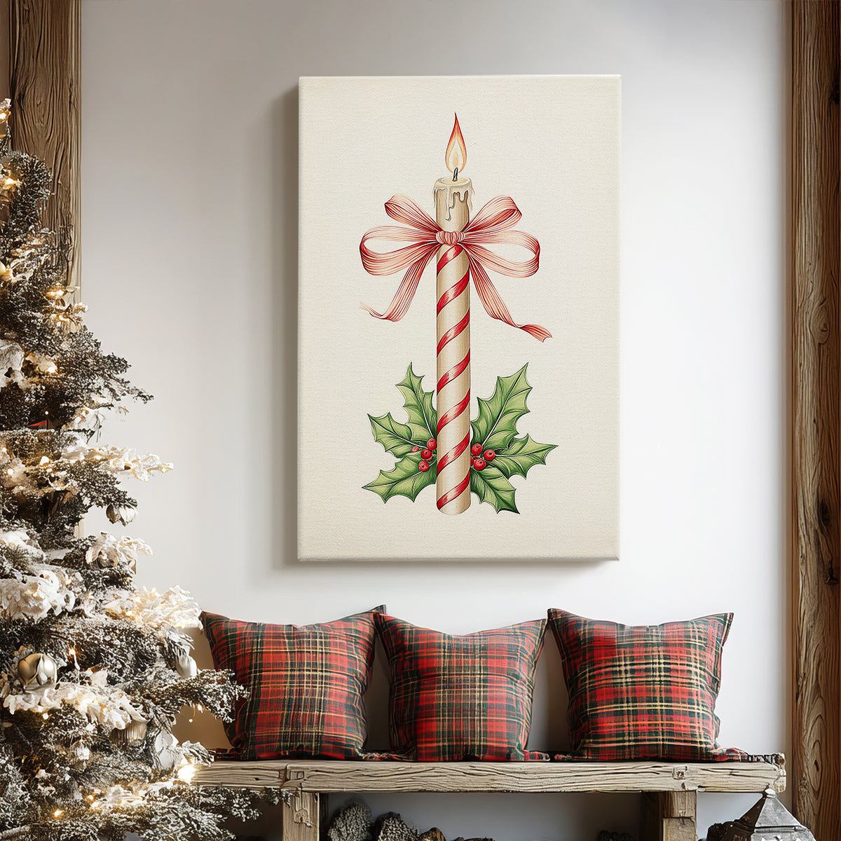 Gilded Nativity Square - Canvas Art Print