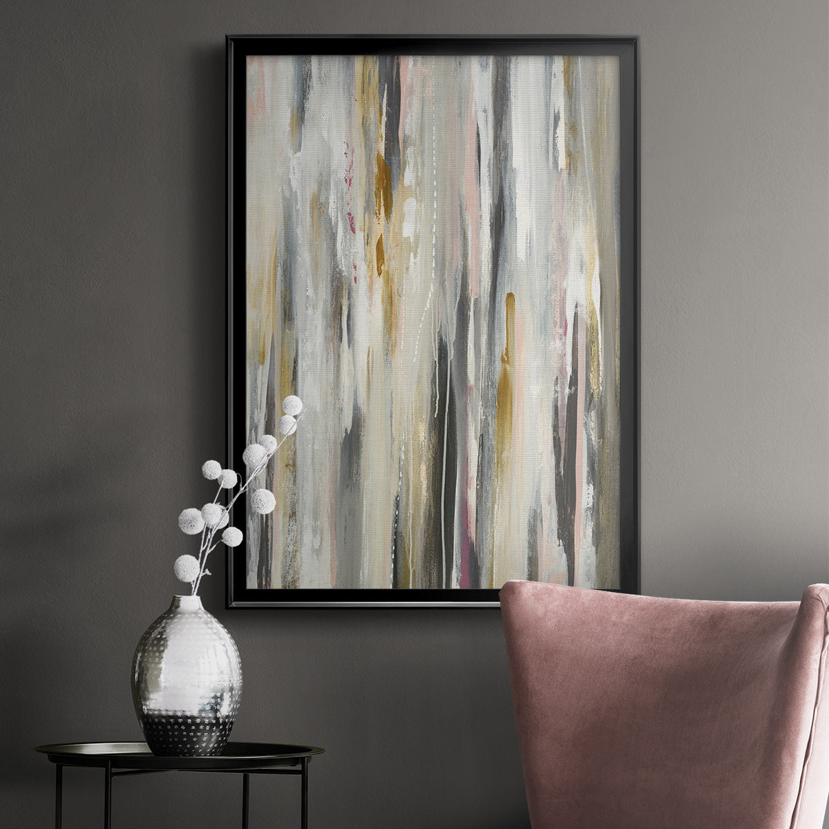 Color Ripple - Modern Framed Canvas Print