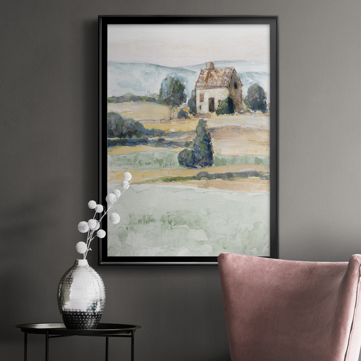 On the Countryside II - Modern Framed Canvas Print