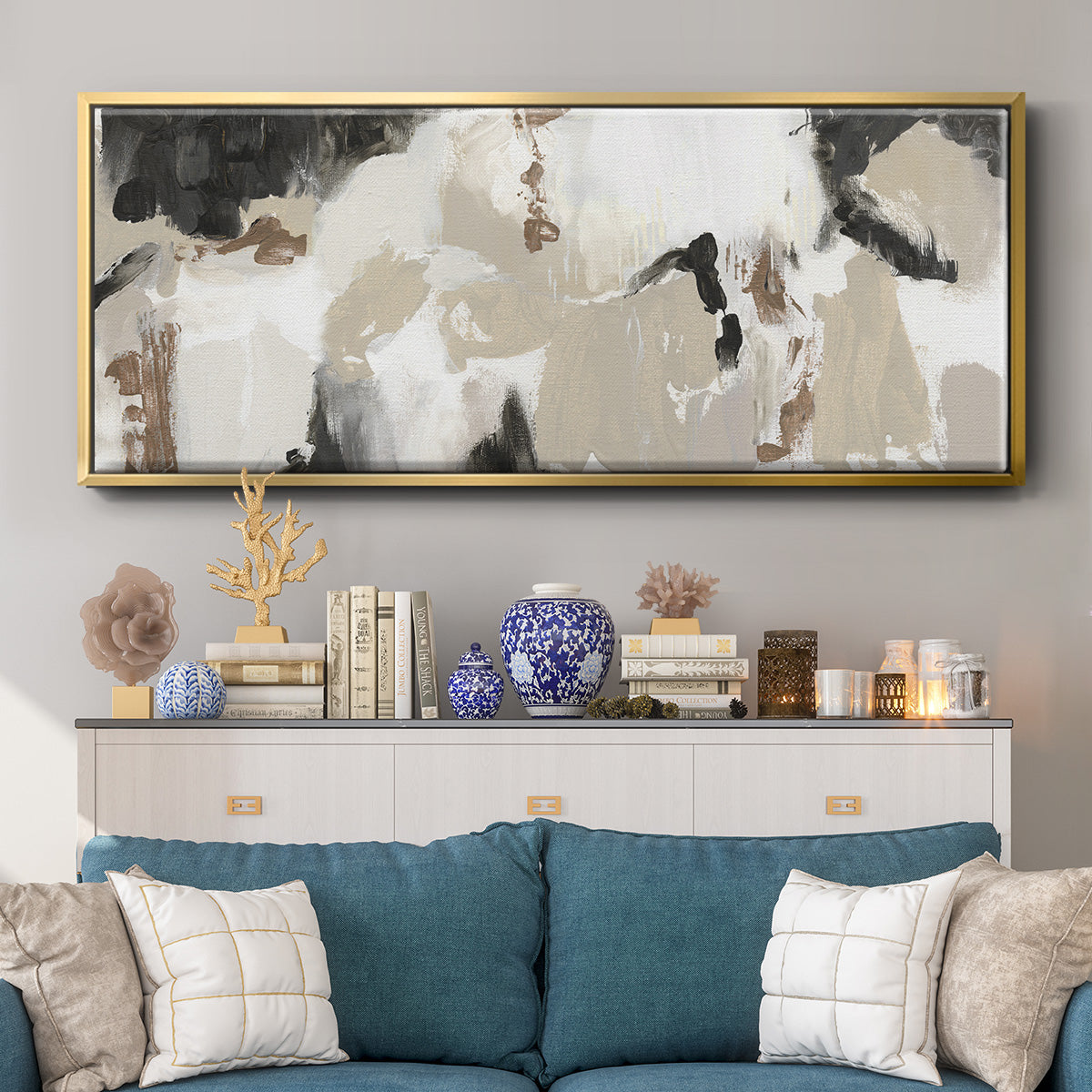 Sandy Summer - Floater Framed Canvas Print