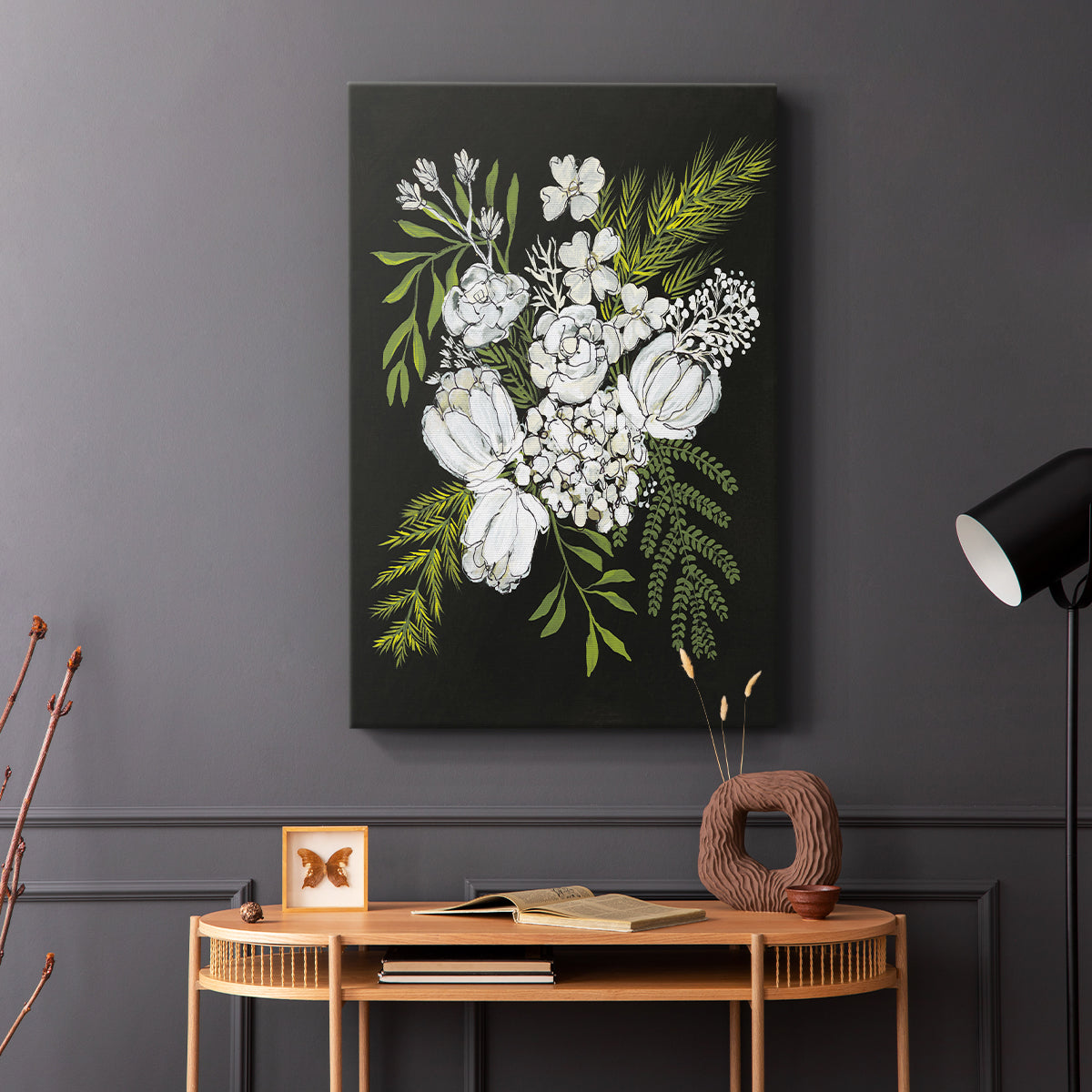 Alabaster Bouquet II - Canvas Art Print
