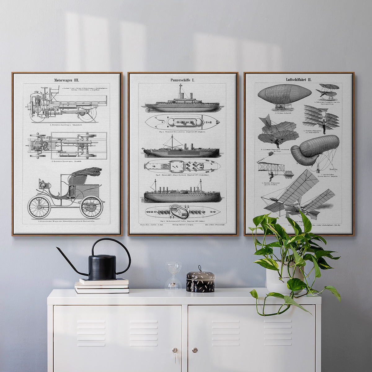 Industrial Flight - Floater Framed Canvas Set