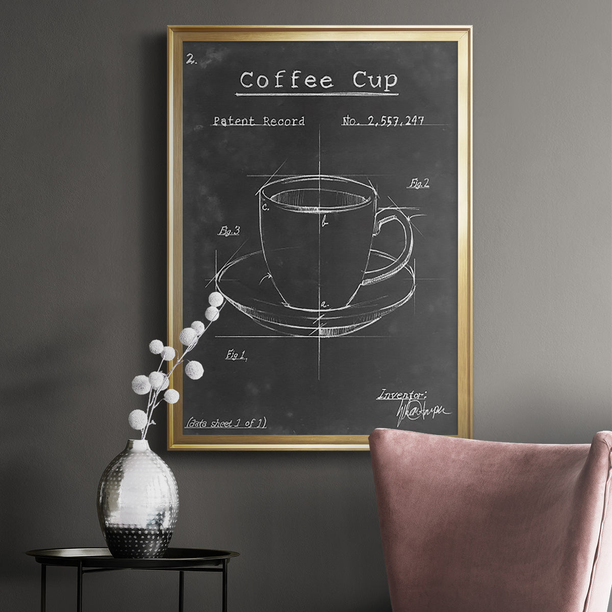 Morning Routine II - Modern Framed Canvas Print