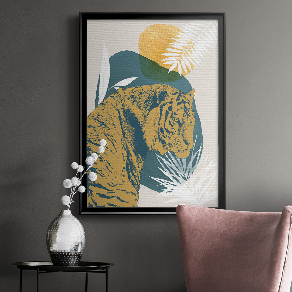 Jungle Cat I - Modern Framed Canvas Print