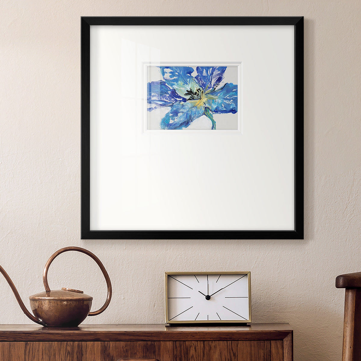 Fleur Bleue II Premium Framed Print Double Matboard