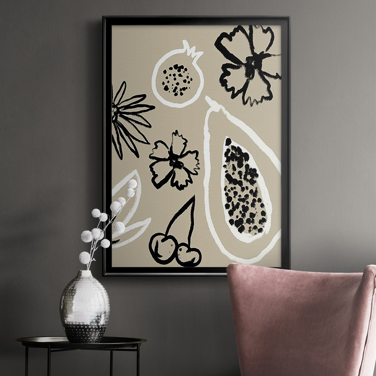 Summer Bounty II - Modern Framed Canvas Print