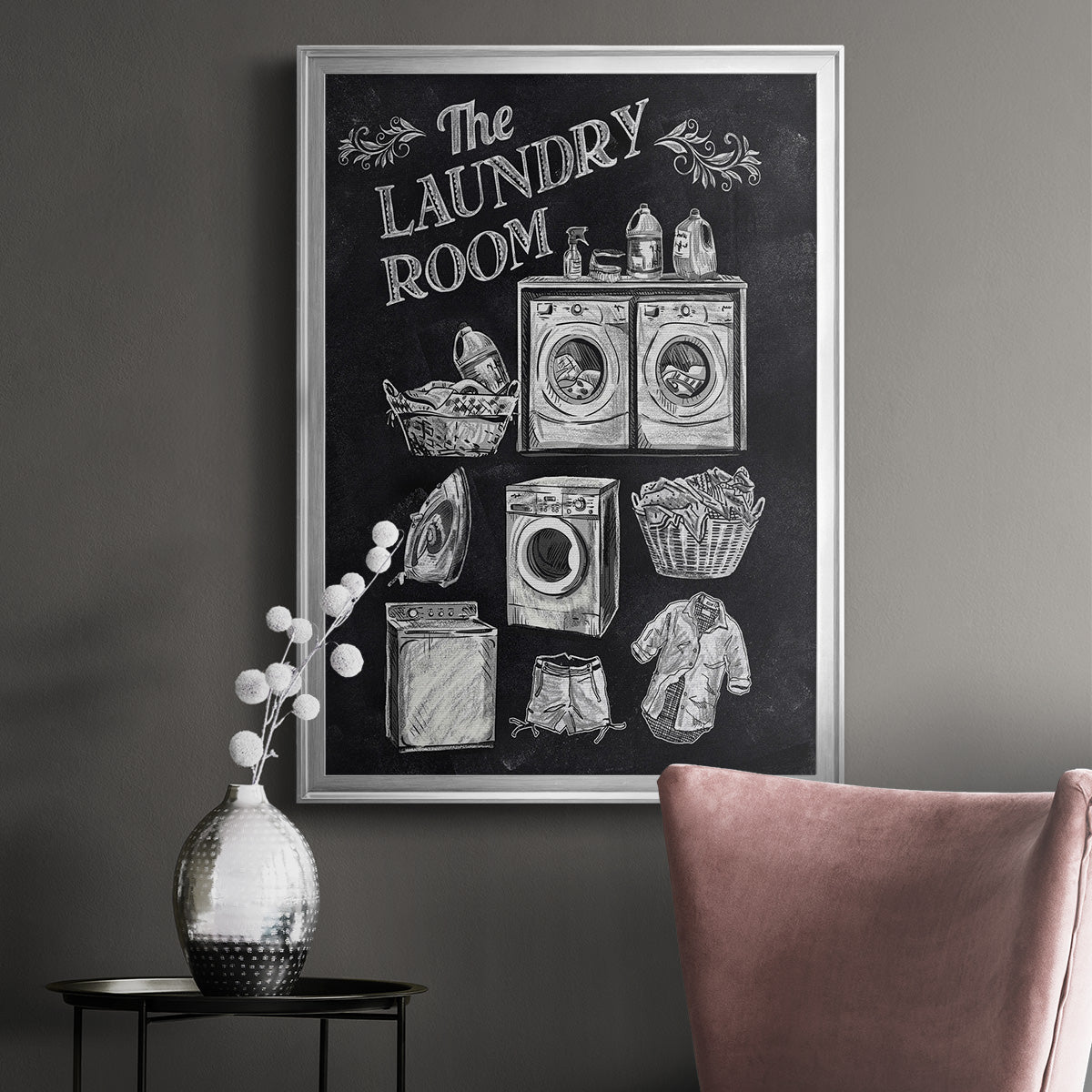 Laundry Room - Modern Framed Canvas Print