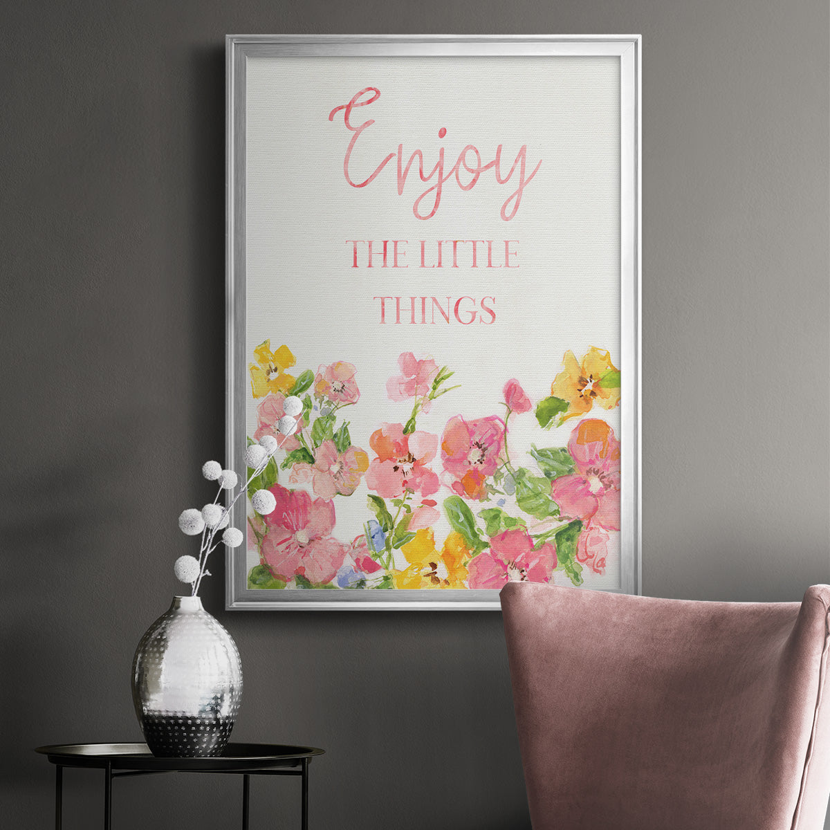 Little Things - Modern Framed Canvas Print