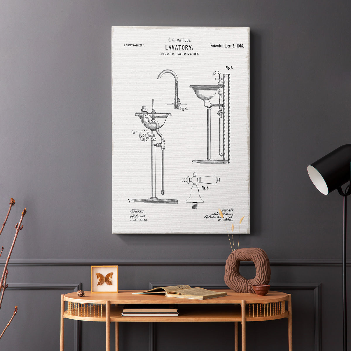 Vintage Sink II - Canvas Art Print