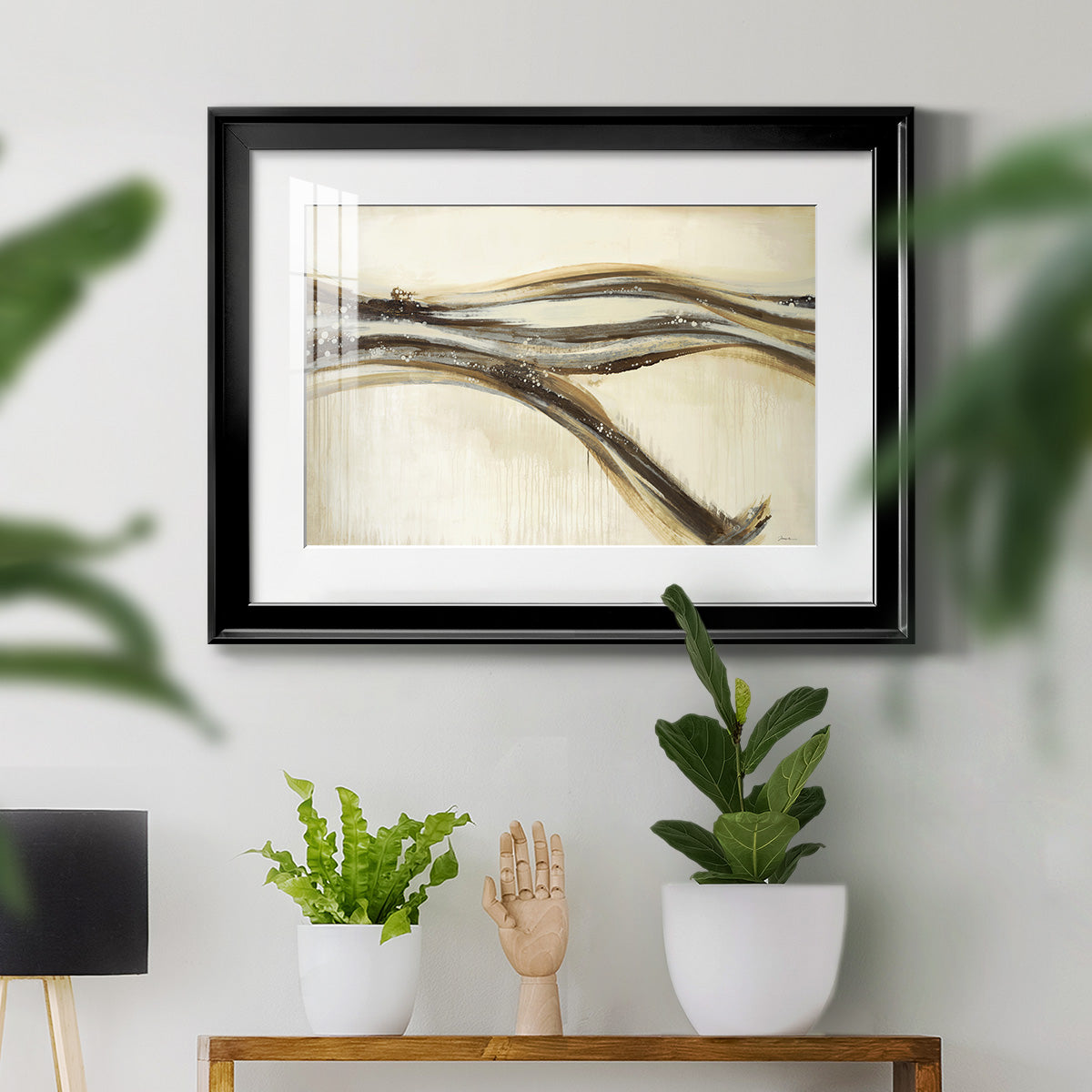 Catching a Metallic Wave - Modern Framed Art Print
