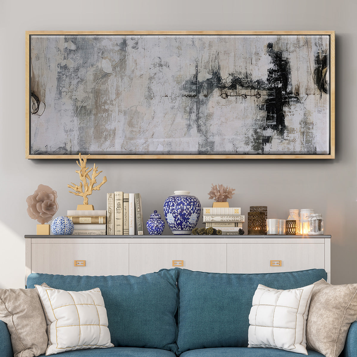 Icarus - Floater Framed Canvas Print
