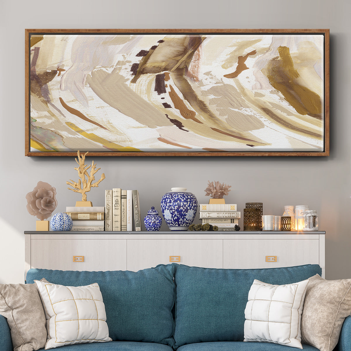 Desert Path - Floater Framed Canvas Print