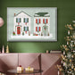 Festive Front Door Collection A - Framed Gallery Wrapped Canvas in Floating Frame