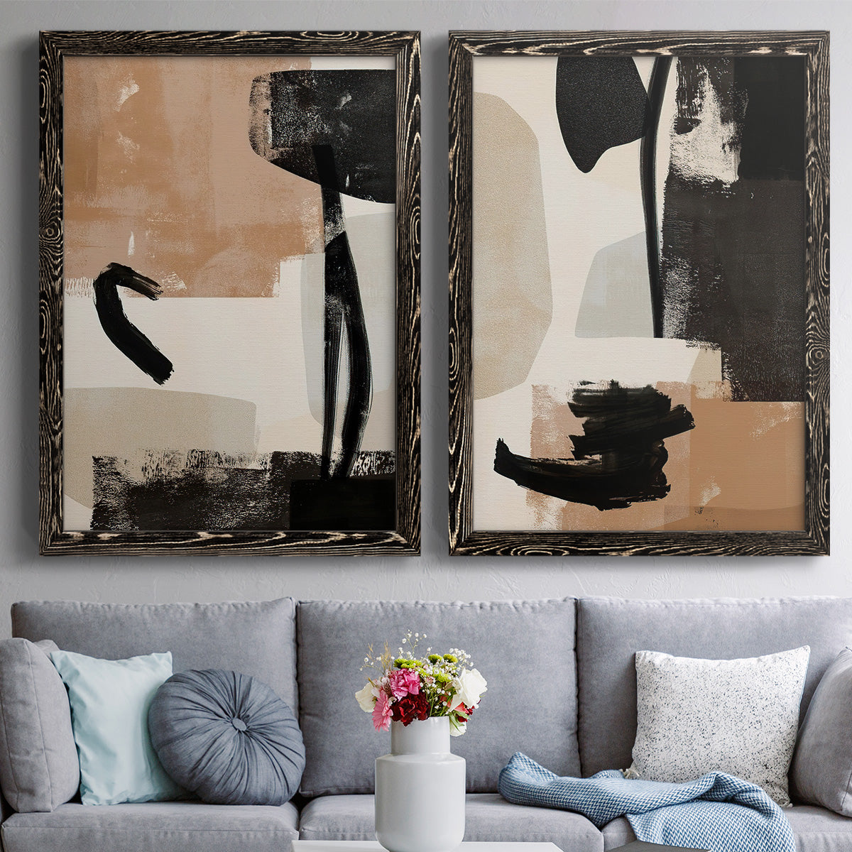 Selective Arrangement III - Premium Framed Canvas 2 Piece Set - Ready to Hang