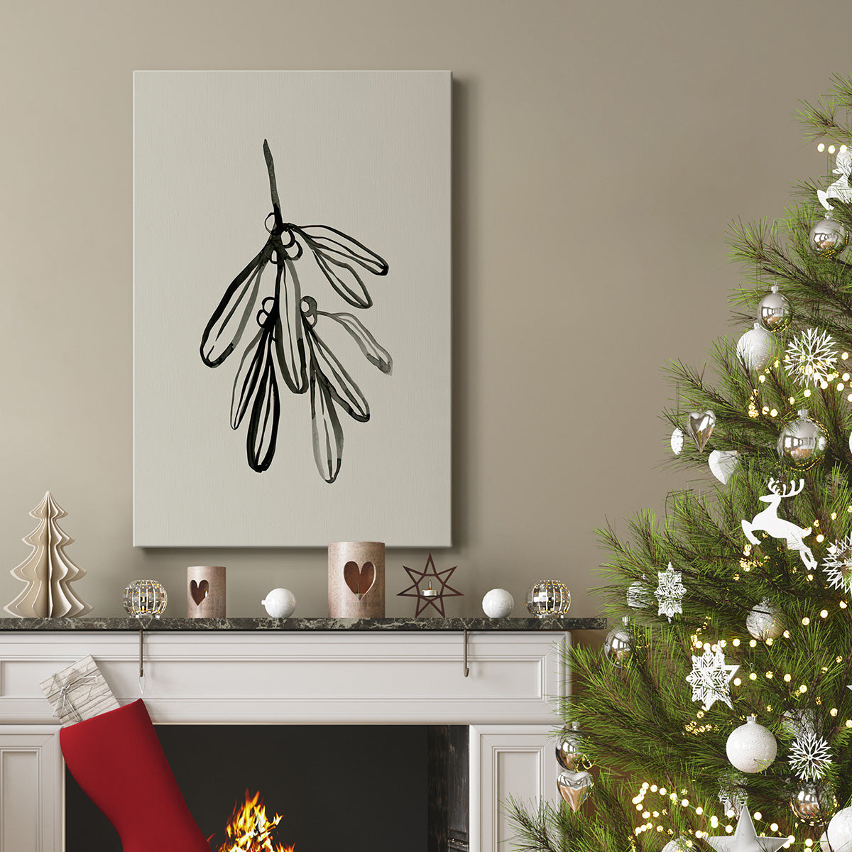 Mistletoe Sketch I - Gallery Wrapped Canvas