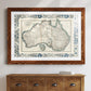 Bordered Map of Australia-Premium Framed Print - Ready to Hang