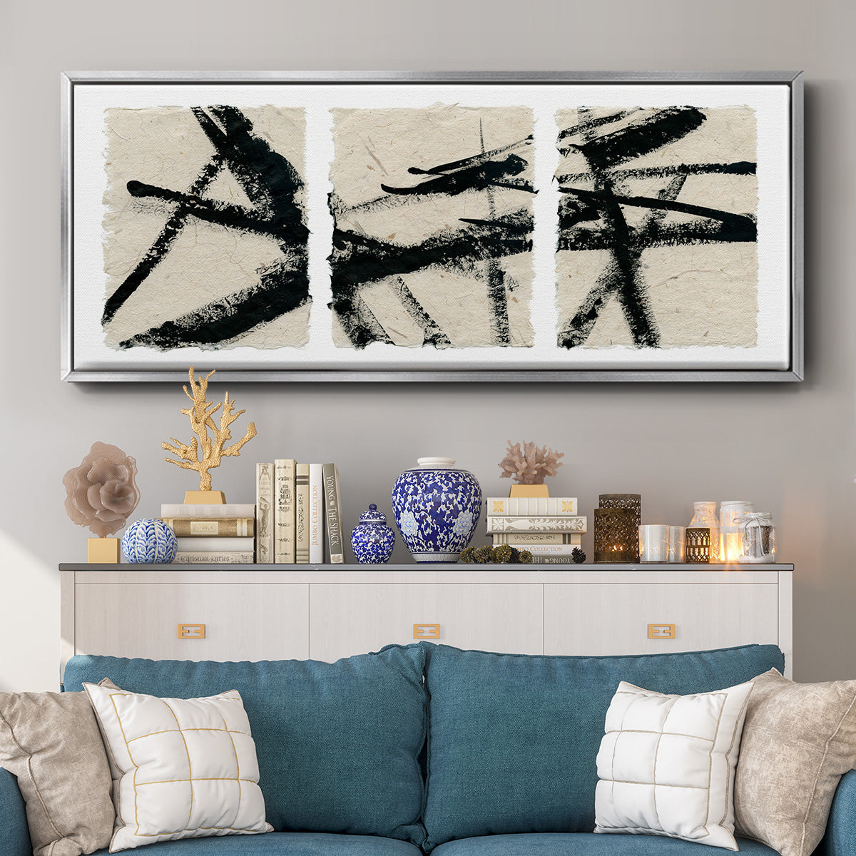 Got Our Lines Crossed - Floater Framed Canvas Print