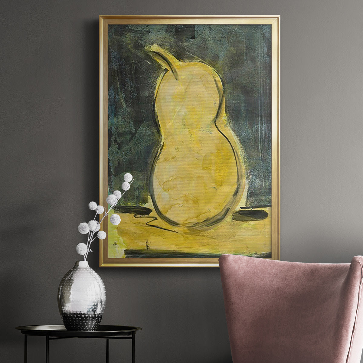 Urban Pear I - Modern Framed Canvas Print