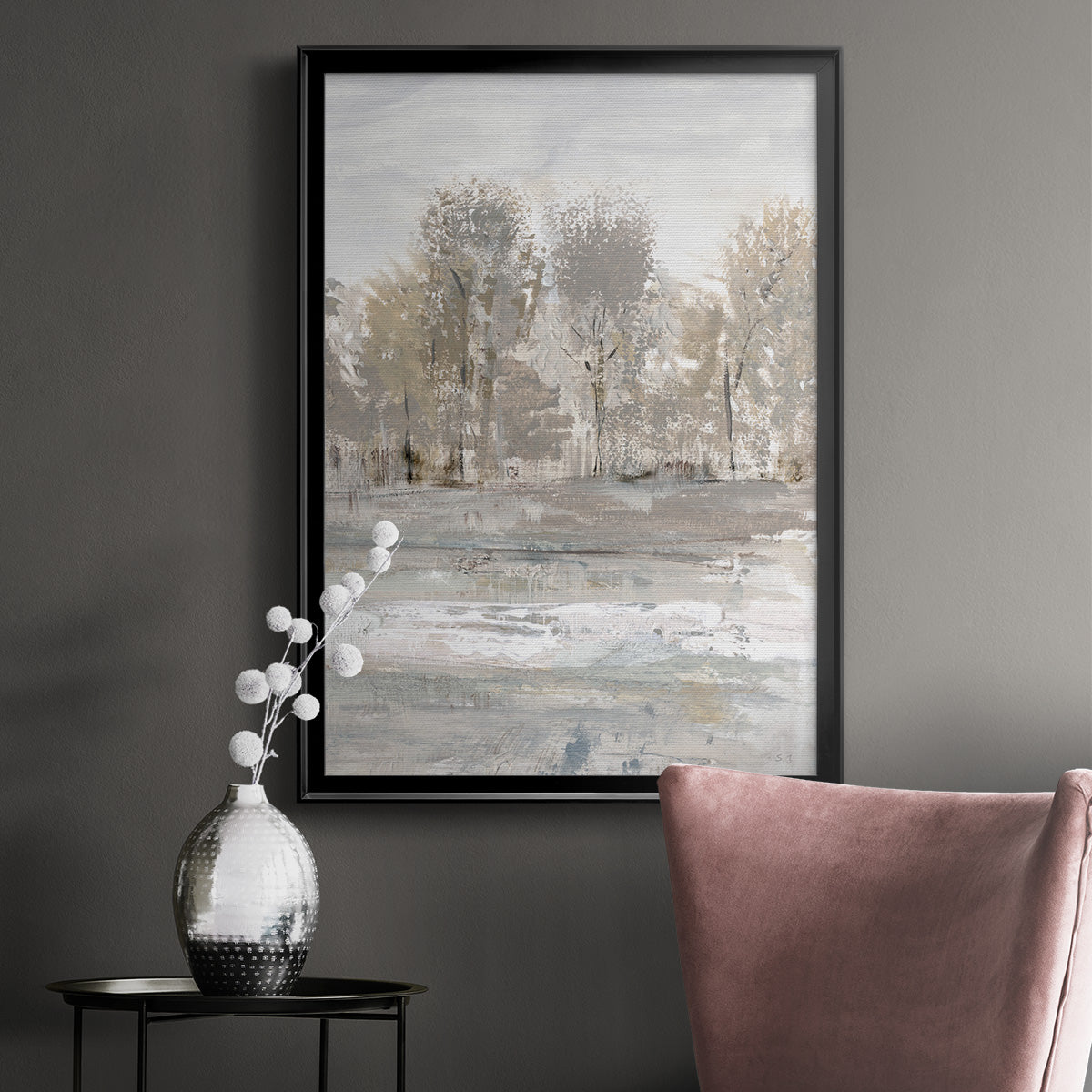 Meadow's Edge I - Modern Framed Canvas Print