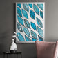 Patterned Leaf Shapes I - Modern Framed Canvas Print