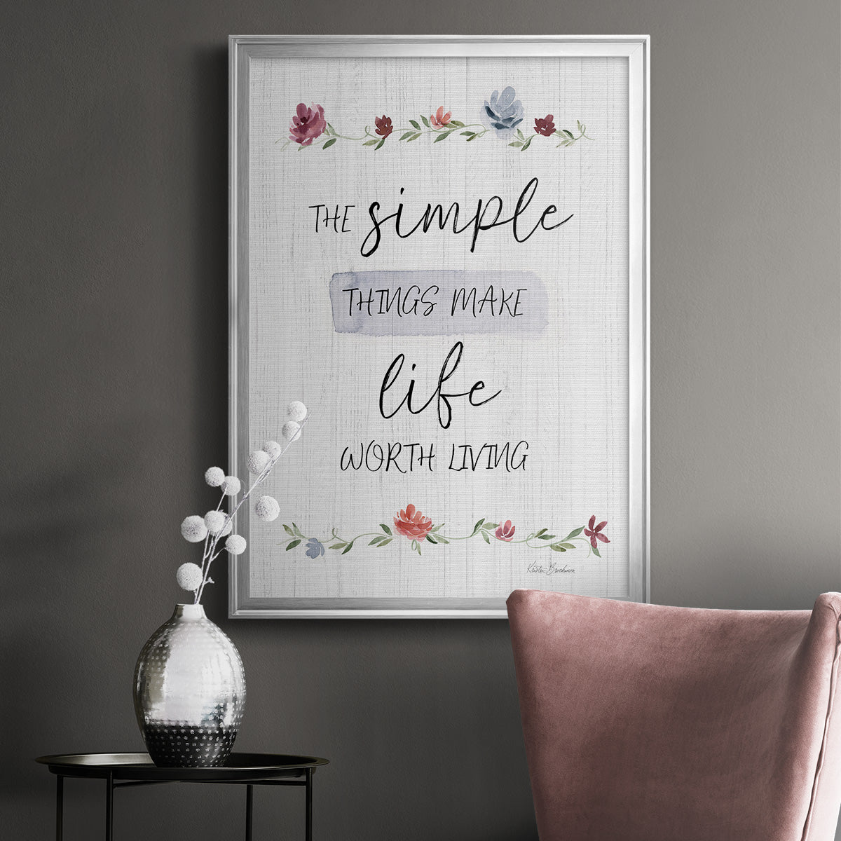 The Simple Things - Modern Framed Canvas Print