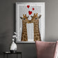 Giraffe Love - Modern Framed Canvas Print