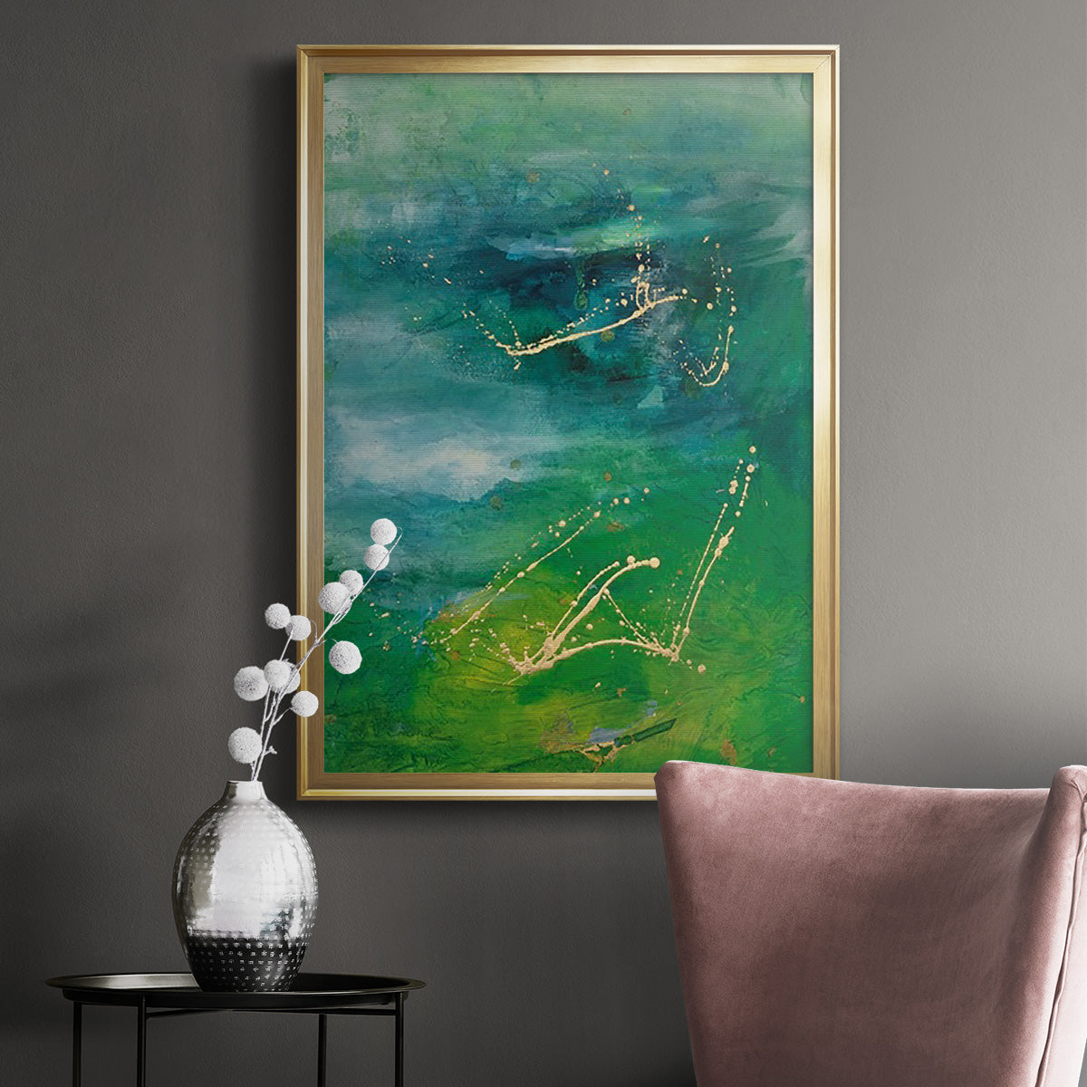 Peaceful Diptych I - Modern Framed Canvas Print