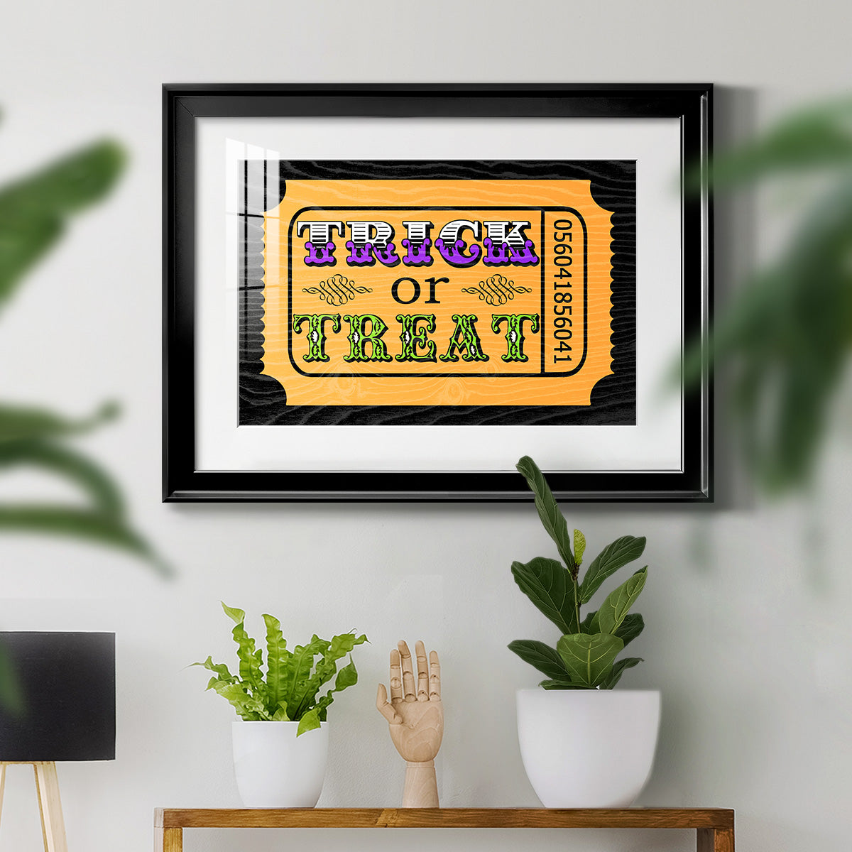 Trick or Treat Ticket Premium Framed Print - Ready to Hang