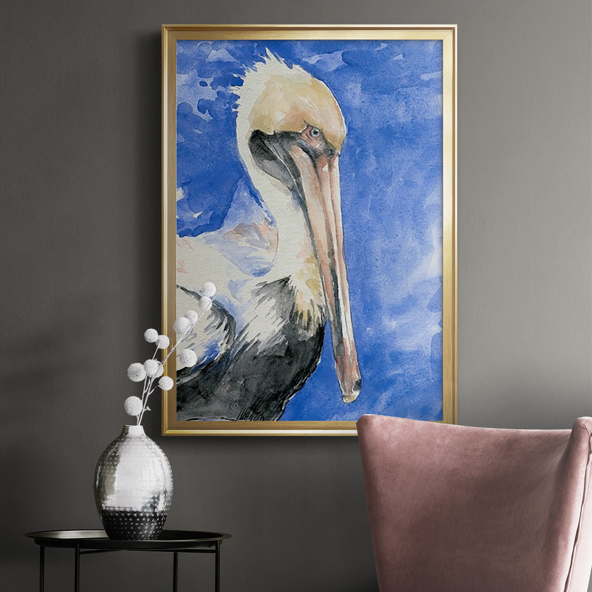 Pelican Pool I - Modern Framed Canvas Print