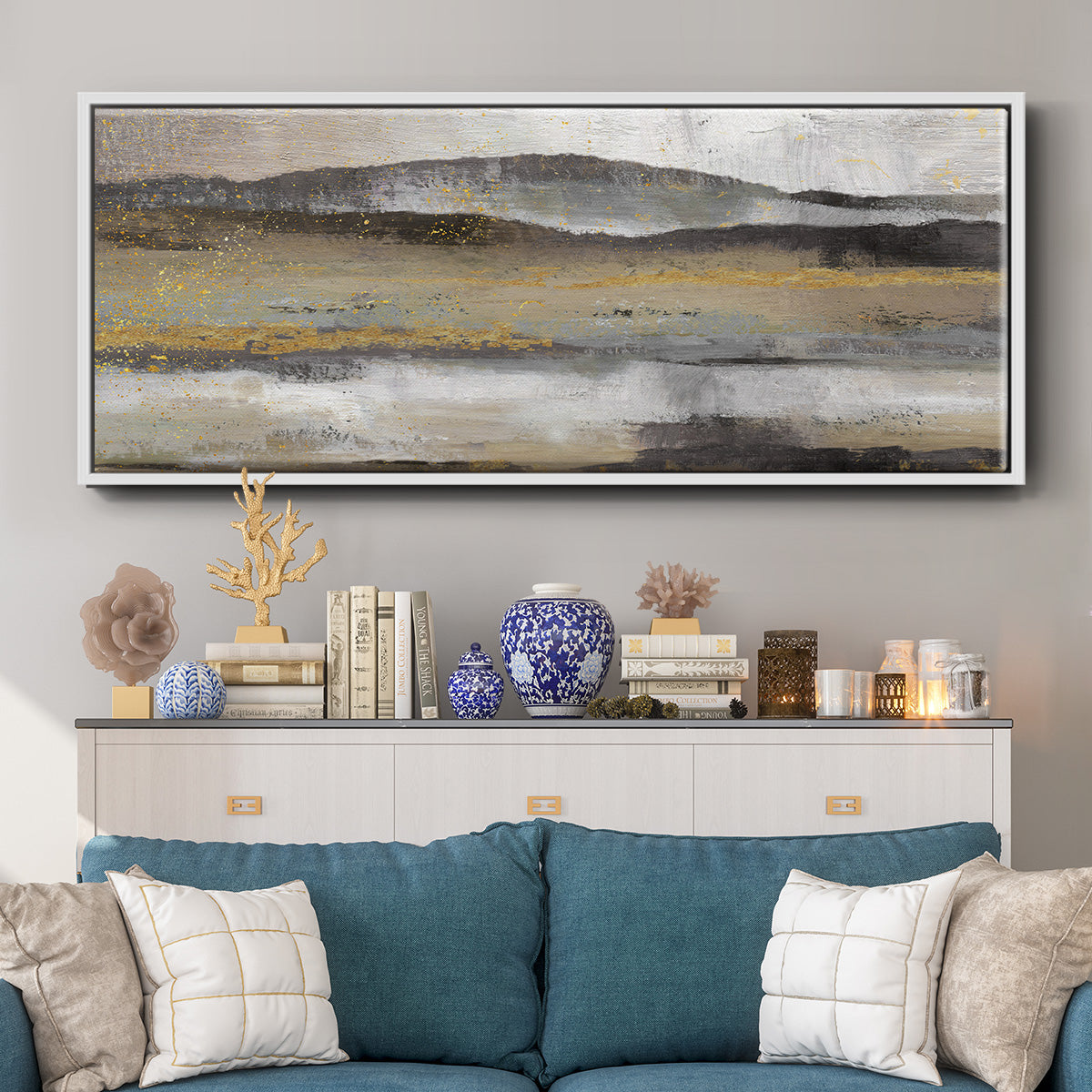 Rolling Hills - Floater Framed Canvas Print
