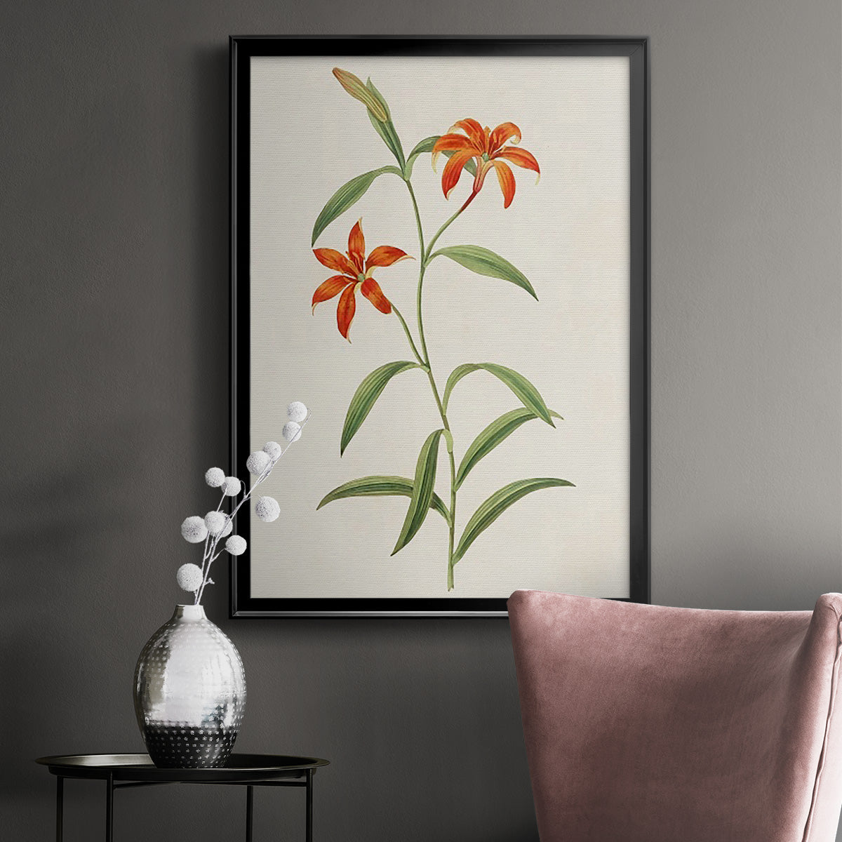 Flowers of the Seasons III - Modern Framed Canvas Print