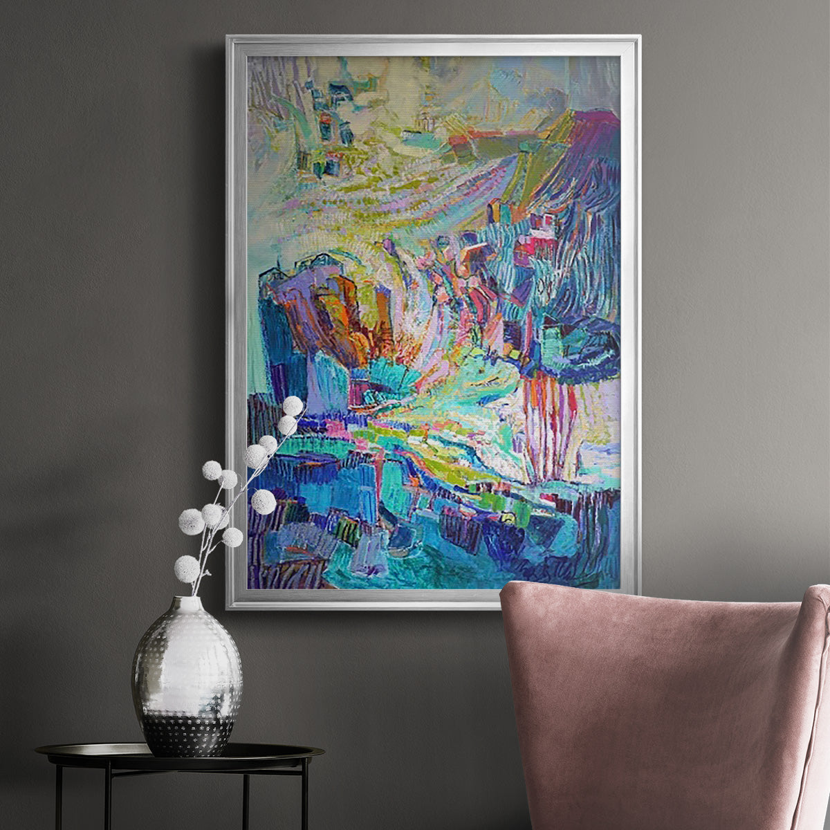 Gathering up the Goddess I - Modern Framed Canvas Print