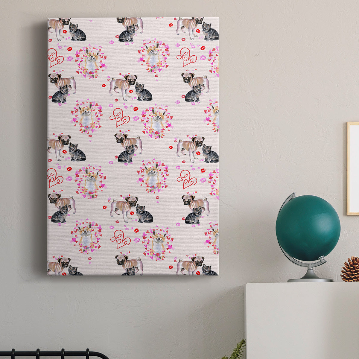 Cute Couture Collection E Premium Gallery Wrapped Canvas - Ready to Hang